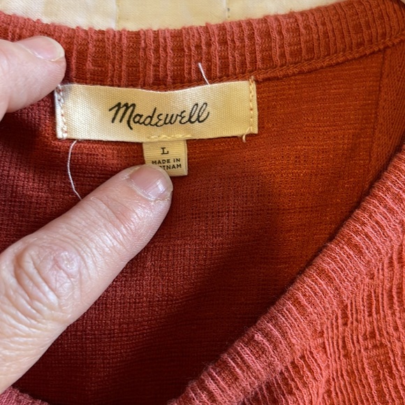 Madewell top, cross tie back L - Picture 3 of 5